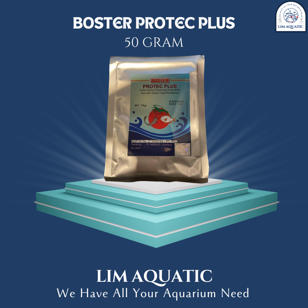 BOSTER PROTEC PLUS 50 GRAM / ASAM AMINO UNTUK IKAN DAN UDANG/ BOSTER