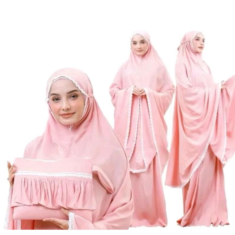 Mukena Rayon Polos/mukena katun/mukenarayon/mukena katun rayon/mukena traveling