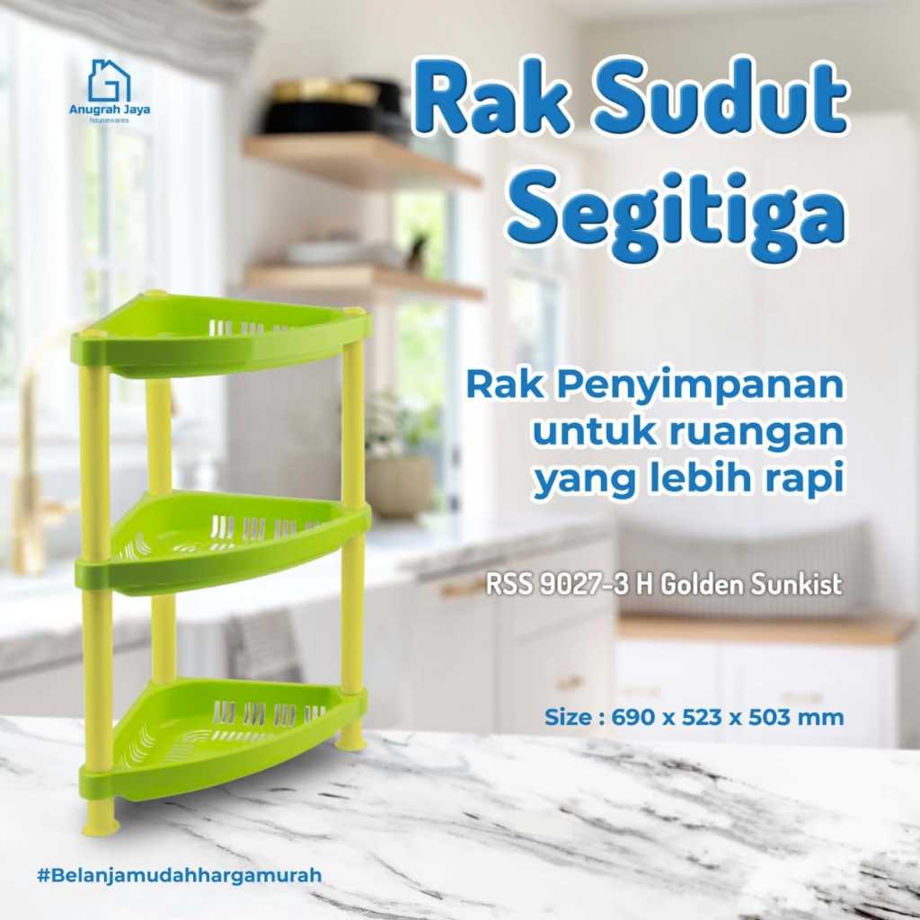 RAK SEGITIGA HIJAU RSS-9027/3 H GOLDEN SUNKIST