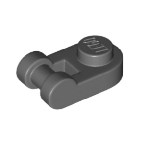 Lego Dark Bluish Gray Part 26047 Plate, Round 1 x 1 with Bar Handle