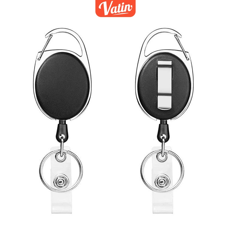 

ID CARD CARABINER/GANTUNGAN KUNCI/Retractable Keychain Flexible-Vatin_Shop