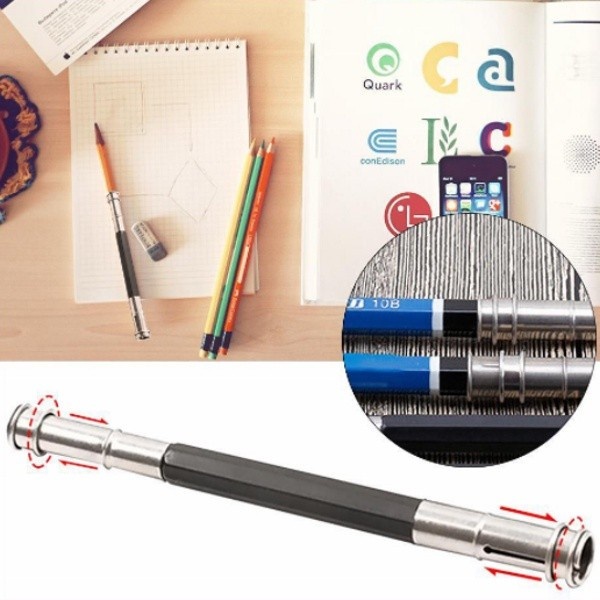 

Pencil Extender 2 Hole - Head Pencil Holder Pen - Pemanjang Sambungan Pensil Kayu