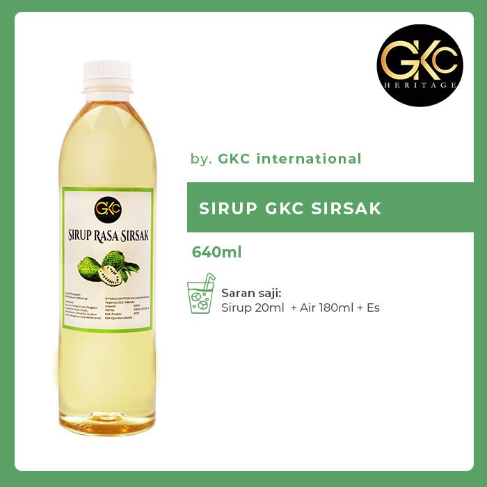 

GKC Heritage - Minuman Sirup Sirsak/ Soursop Syrup HALAL 640 ml