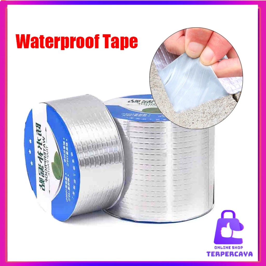 OST Lakban Tape Anti Bocor Aluminium Foil Butyl Rubber Waterproof Tape Lakban Aluminium Anti Bocor