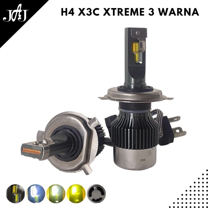 LED H4 3 Warna X3C Xtreme JAJ