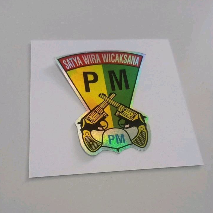 

STIKER HOLOGRAM GLOSSY POLISI MILITER/STIKER UNIK