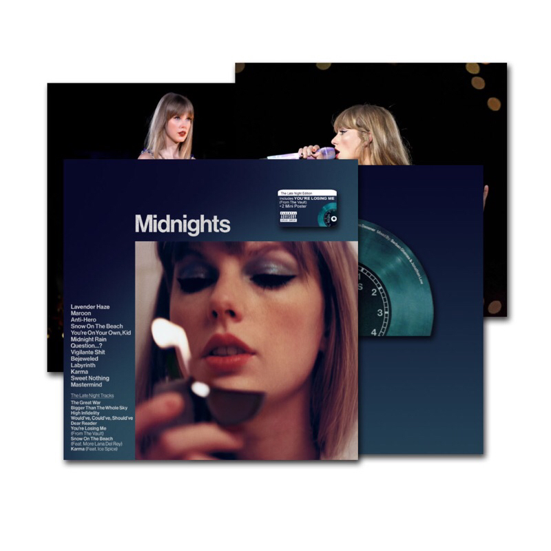 CD 7INCH TAYLOR SWIFT - MIDNIGHTS LATE NIGHT EDITION ALBUM CD . TAYLOR SWIFT VINYL