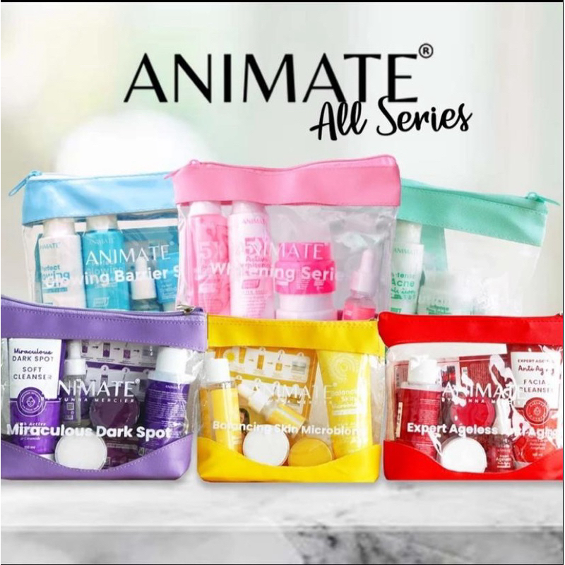Animate Skincare Ori BPOM Kemasan BARU 5in1 Active Whitening series, perfect glowing barrier series,