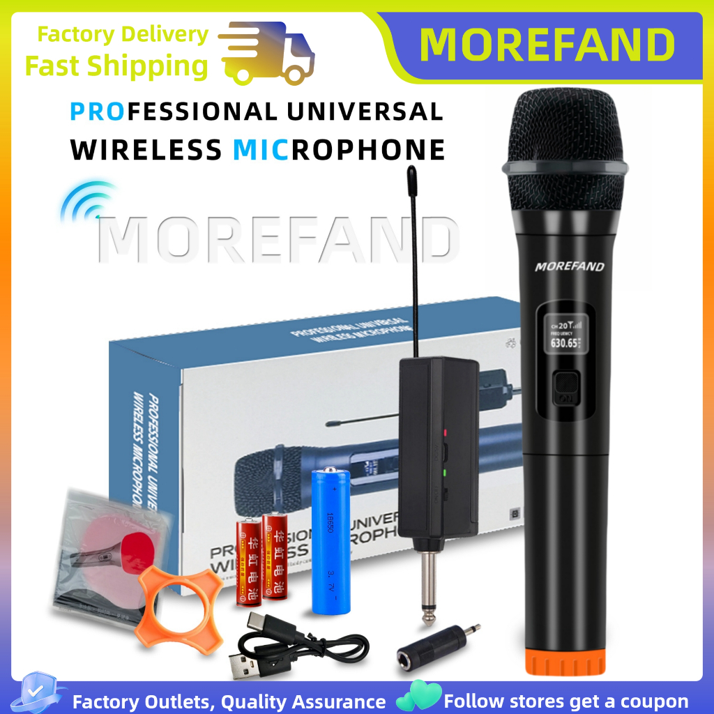Microphone Wireless Mikrofon mic wireless Tanpa Kabel Frekuensi UHF Mic Karaoke UHF Double Mic