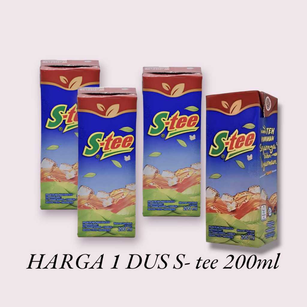 

Promo..!! S-tee Sosro ukuran 200ml _ Harga 1 Karton isi 24 botol