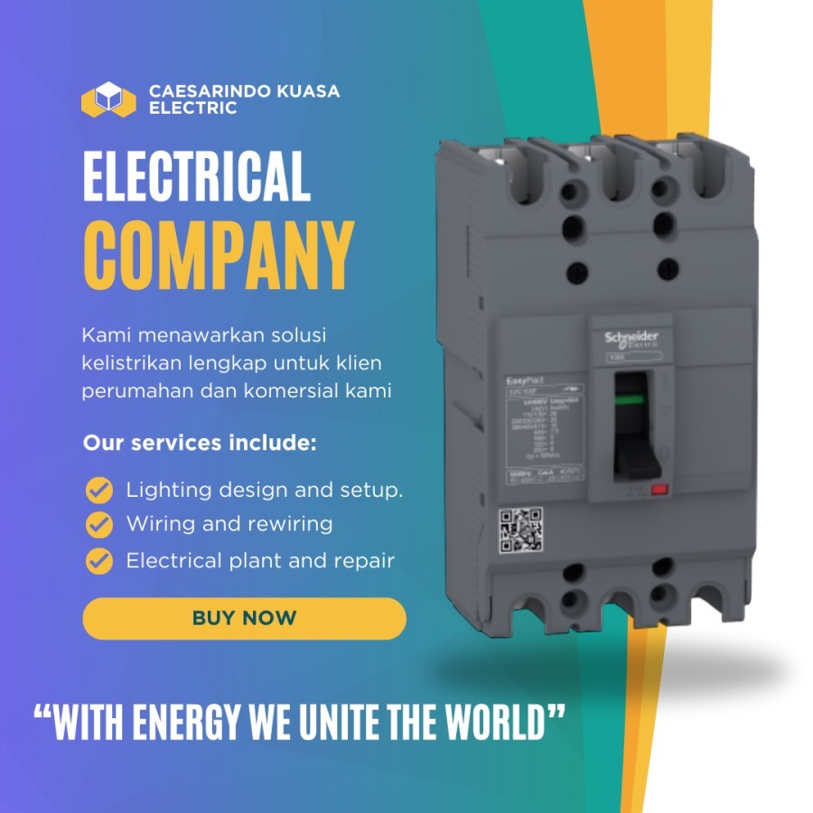 MCCB 75A SCHNEIDER EZC100F 75AMPER 3PAS 75AMPERE 3PHASE 3P 3POLE BREAKER SNEIDER ELECTRIC LISTRIK AS