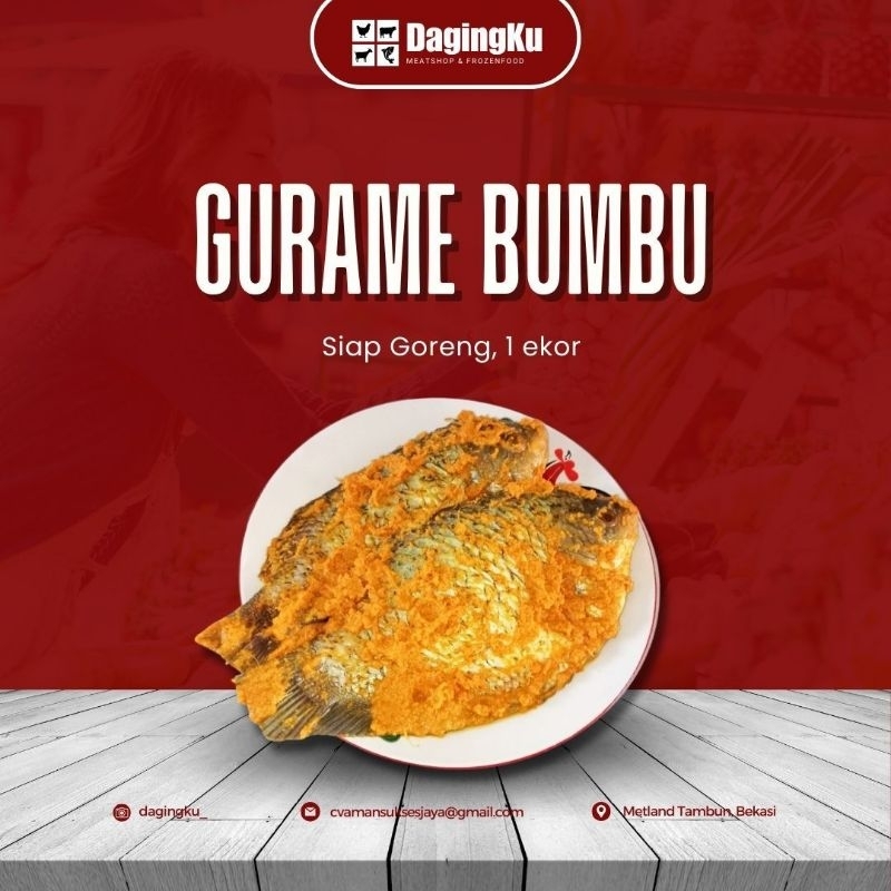 

Ikan Gurame Bumbu Siap Goreng