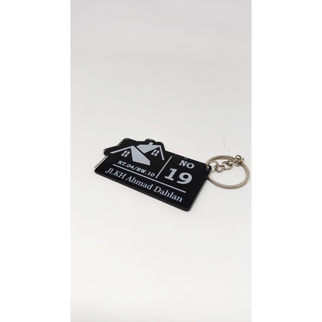 Gantungan Kunci Custom Nomor Rumah Akrilik Acrylic Souvenir Sovenir Custom