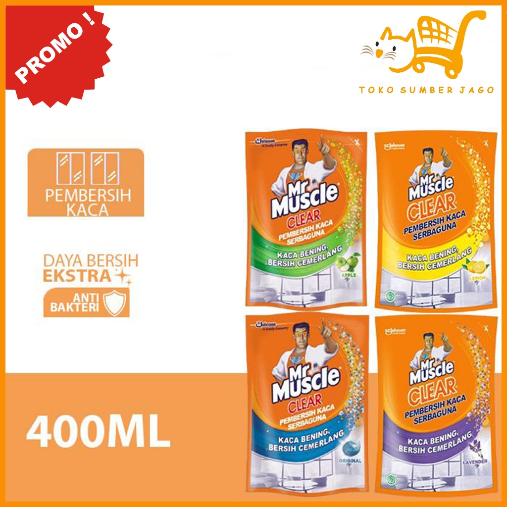 MR Muscle Clear Refill 400ml Pembersih kaca