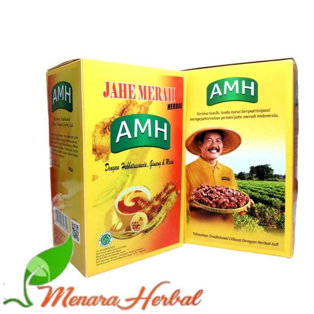 

Jahe Merah AMH PER BOX Isi 20 Sachet | Jahe AMH | Jahe Bubuk