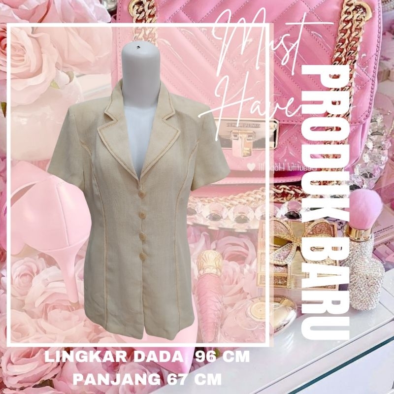 BLAZER CROP lengan pendek