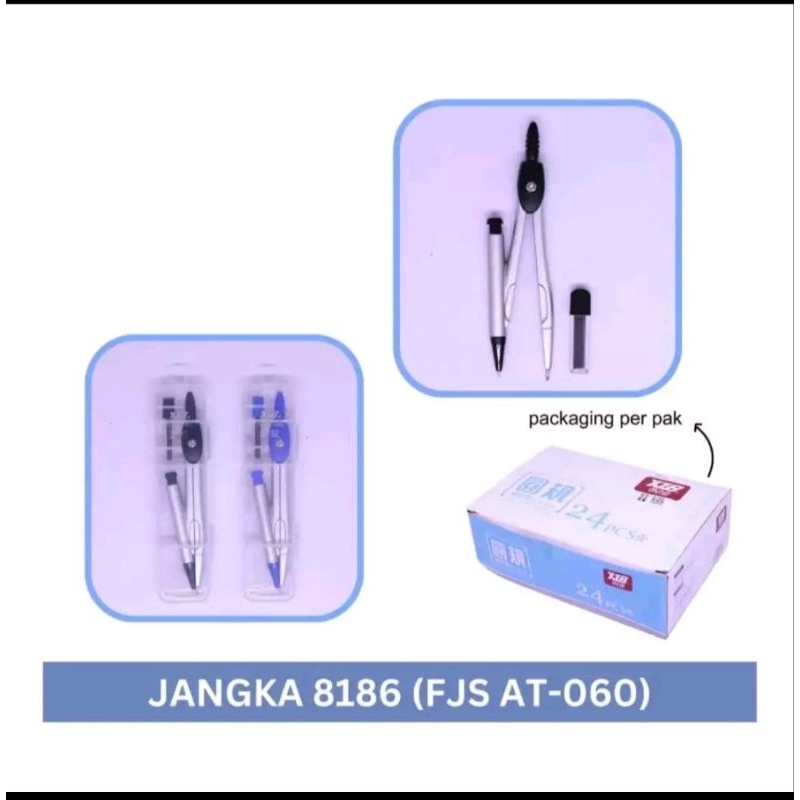 

(1PCS) 8100/8186Math Set/ Jangka Metal Jangka Set + Isi Pensil