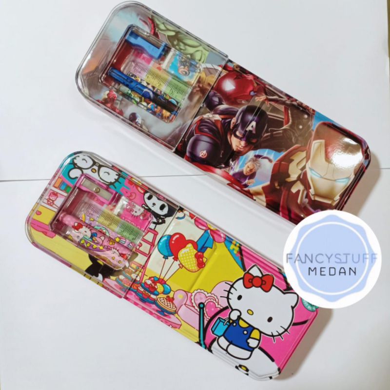 

Fancystuff - kotak pensil anak set alat tulis motif karakter