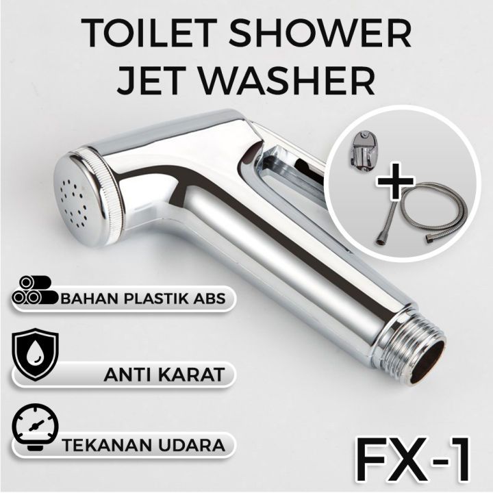 Set Jet Shower Kloset Jet Shower Kamar Mandi Semprotan Toilet Duduk Jet wasser Kloset Stainless