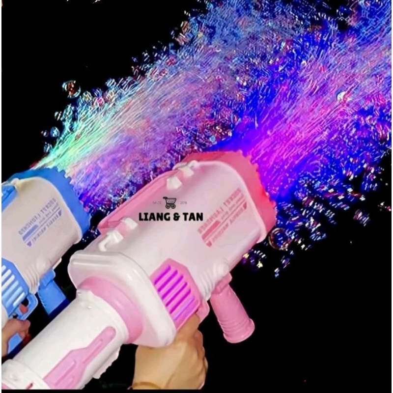 Mainan anak bubble gun bazoka / mainan tembak-tembakan pistol balon 25 lubang