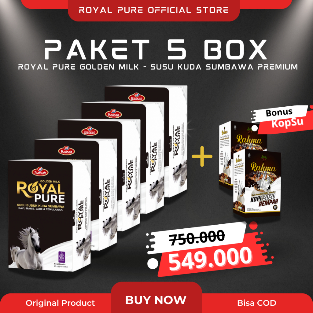 

[PAKET 5 BOX] ROYAL PURE SUSU KUDA LIAR SUMBAWA PREMIUM