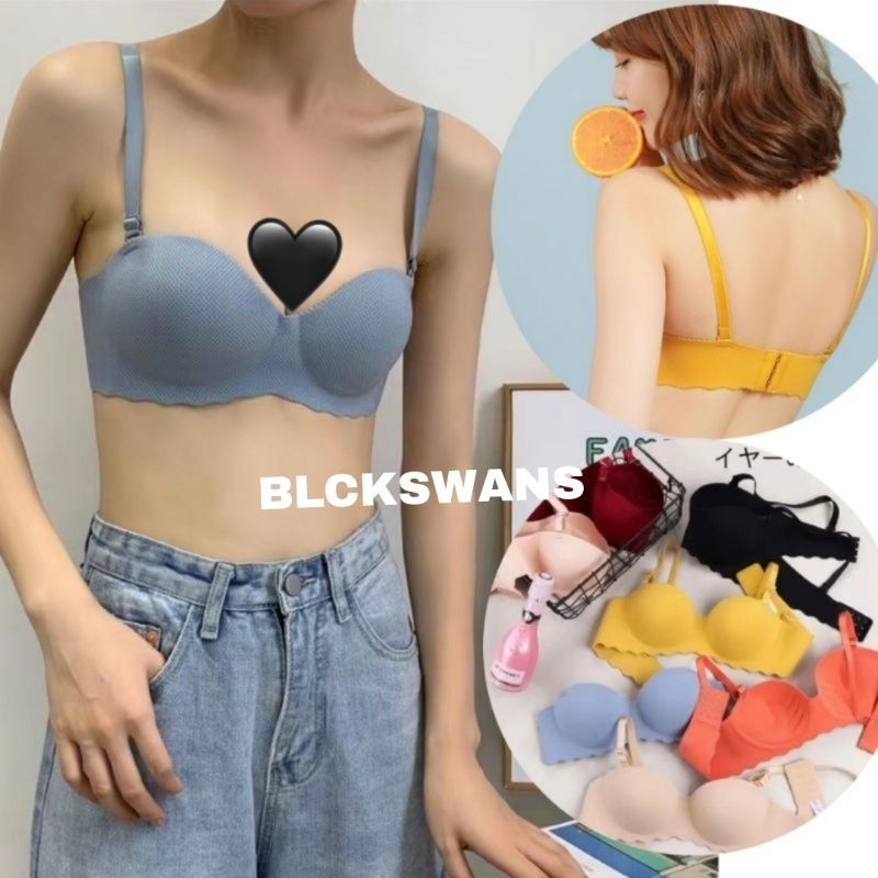 [ BLCKSWANS ]   BR09   BALIKPAPAN BISA COD & INSTANT   BRA PUSH UP TANPA KAWAT SPORT BRA NYAMAN