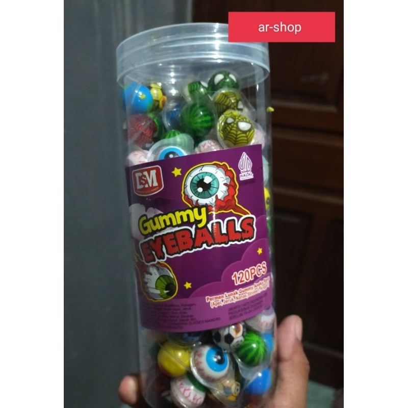 

PERMEN LUNAK GUMMY LUNAK BULAT TOPLES ISI 120 pcs