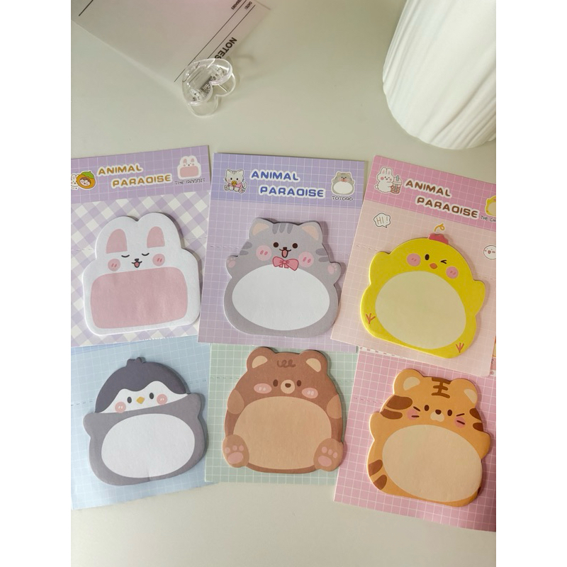 

Sticky Notes Mini Single / Memo To Do List / Sticky Notes Bentuk Binatang Animal Karakter Lucu