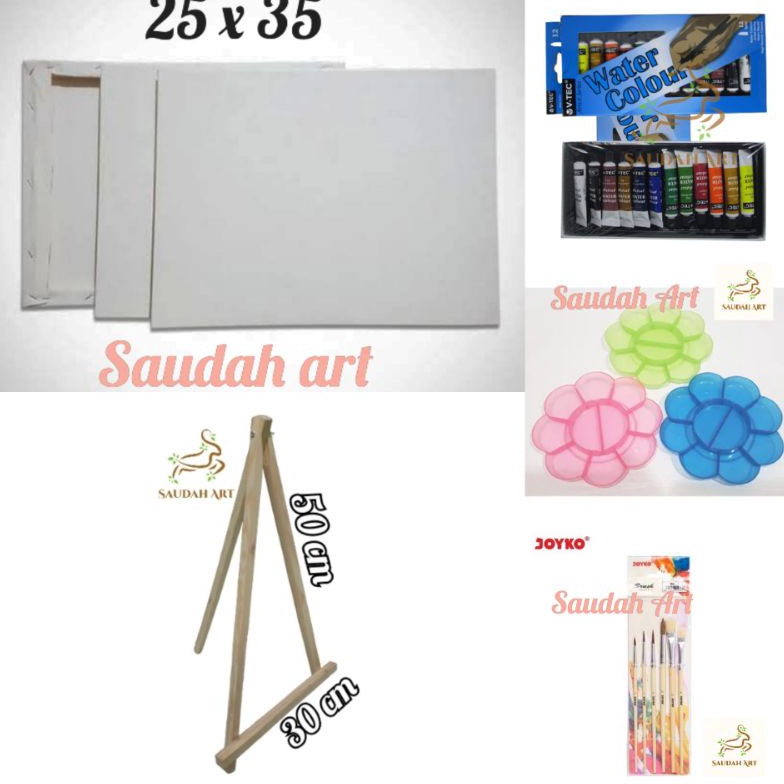 

PROMO SEMANGAT Paket Lukis Lengkap kanvas 25x35kuaspaletcat air 6mleasel 3x5