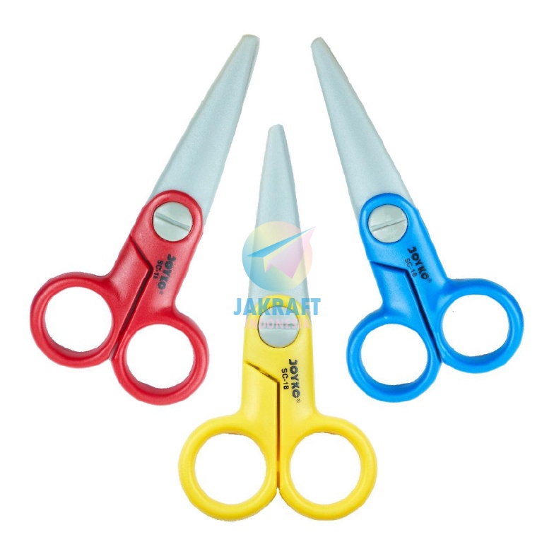 

TERLARIZZZ 1 Pcs Gunting Plastik Aman u Anak Ujung Tumpul Kecil 125 cm JOYKO SC18 For Kids Safe Scissors PAUD TK Balita Batita