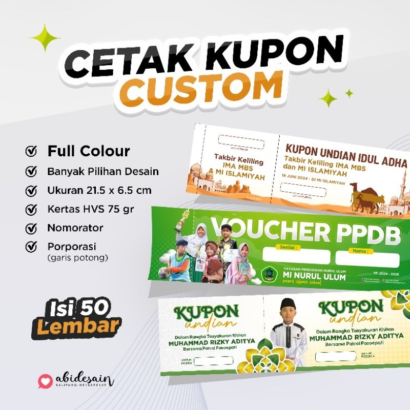 

CETAK KUPON CUSTOM - FREE DESAIN