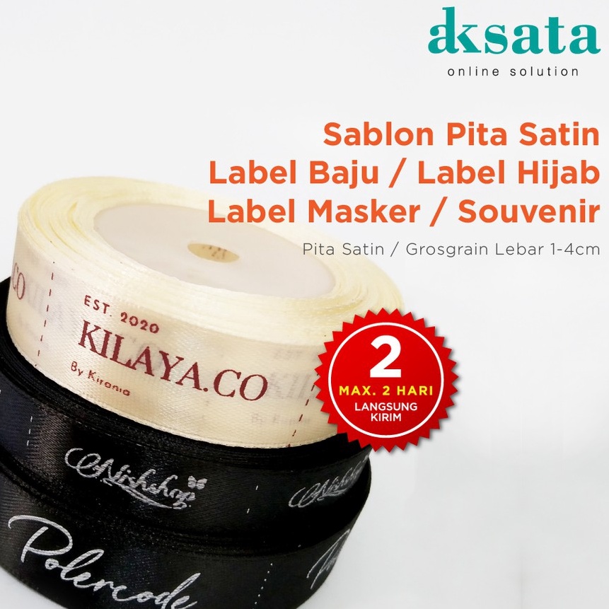 

FG2 Pita Hampers Pita Kado CookiesDessert Box Label Baju Label Hijab Label Masker Pita Satin Grosgrain