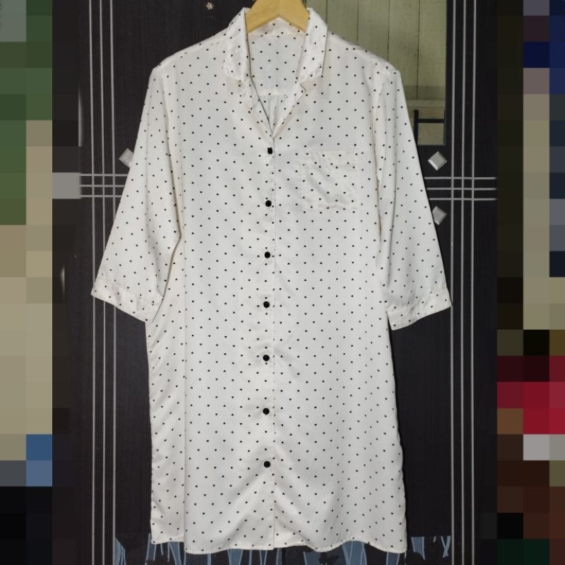 DRESS SATIN PIYAMA GU LOVE SOFT YELLOW