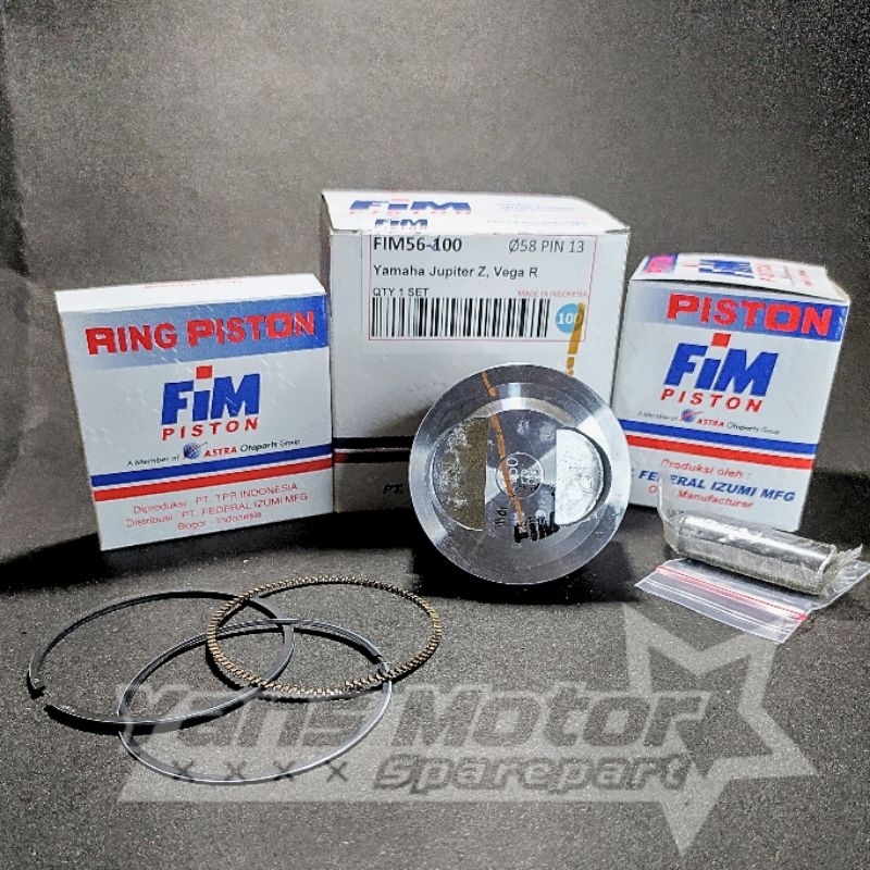 FIM 56 SEHER SET PISTON KIT JUPITER Z XXB PIN 13 UKURAN 57 57,5 58 58,5 59 FIM IZUMI BORE UP 150cc P