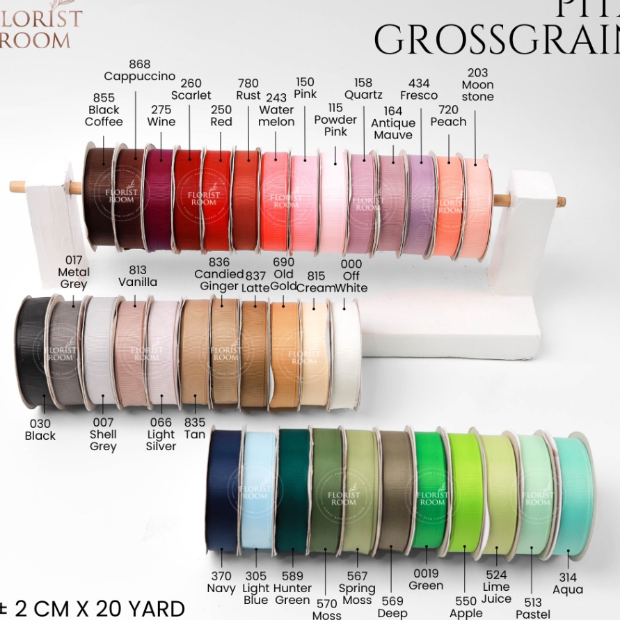 

Khusus Pita Grossgrain 2cm x 2 Yard Ribbon
