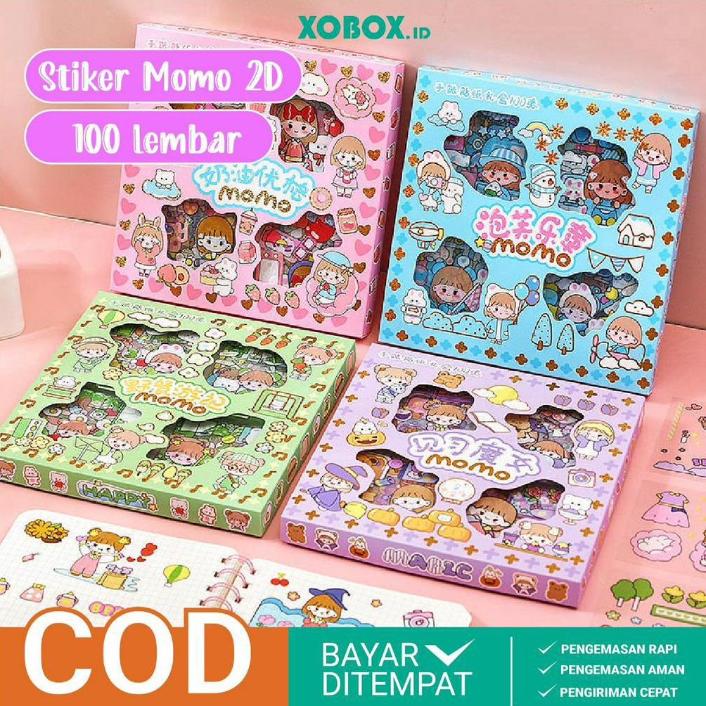 

READY STOK Stiker Aesthetic 2D Lucu Isi 1 Lembar Anti Air Dekorasi Scrapbook HM39 XOBOX