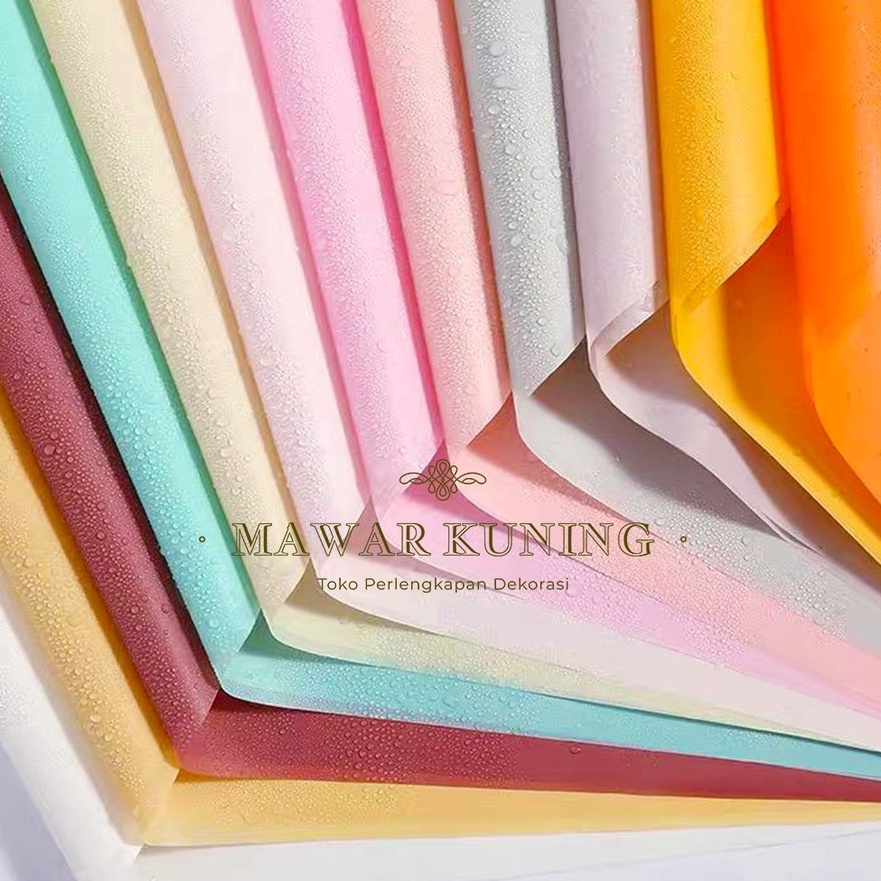 

berkualitas 2 Lembar Plain Soft Pastel Flower Wrap Kertas Cellophane VWF