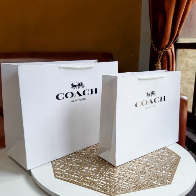 

HJ6 Paperbag Coach Medium Large Shopping Bag Tas Baju Paper Bag Branded