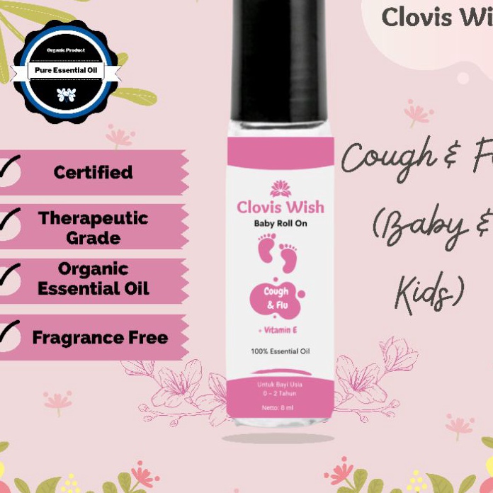 

Hot Clovis Wish Batuk Flu Pilek Cough and Flu Roll On Minyak Oles Essential Oil Bayi Anak Baby Imun altrn cessa Herbal