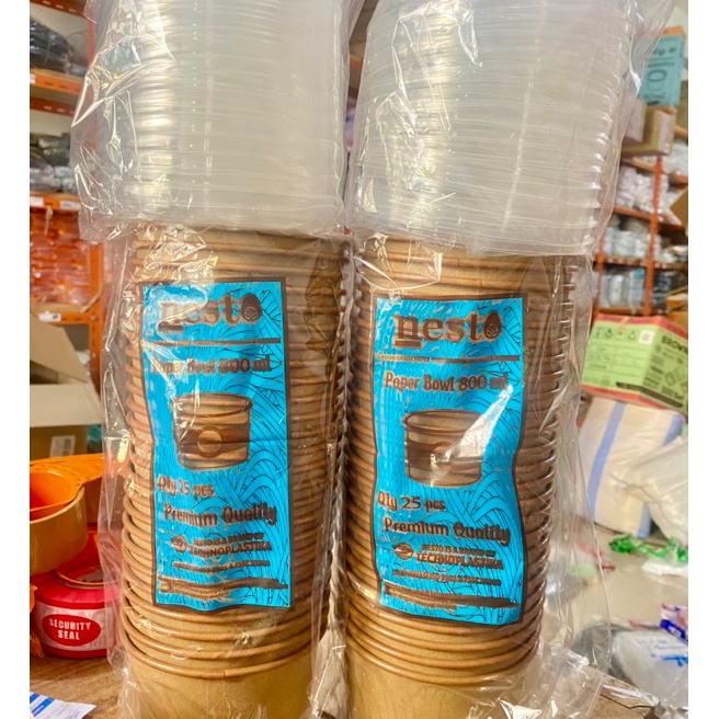 Bonus Paper Bowl Mangkok Kertas Nasi Kraft Coklat Foodgrade 8ml