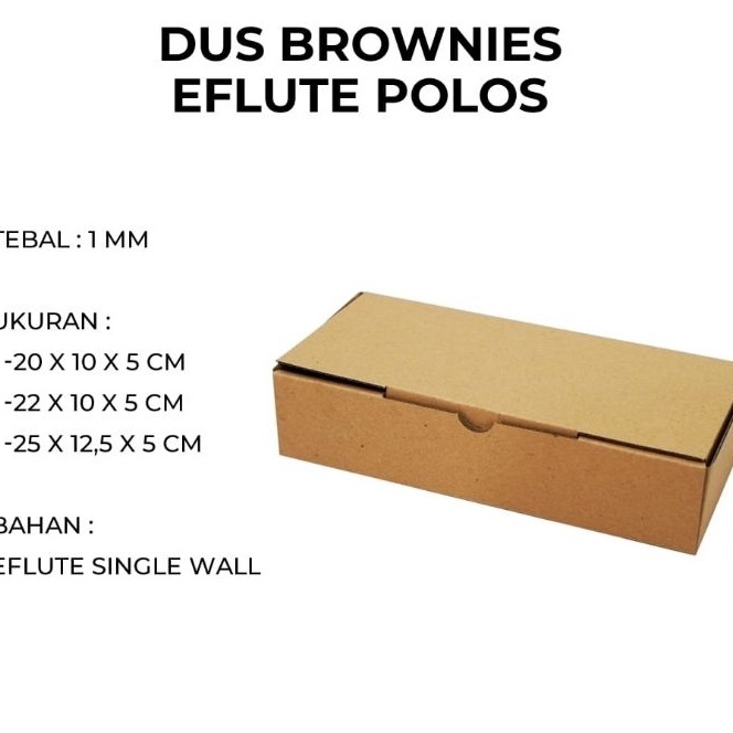 

FG2 1pc Box Eflute Brownies 25x125x5 Kemasan Kotak Kado Snack Kardus Packing