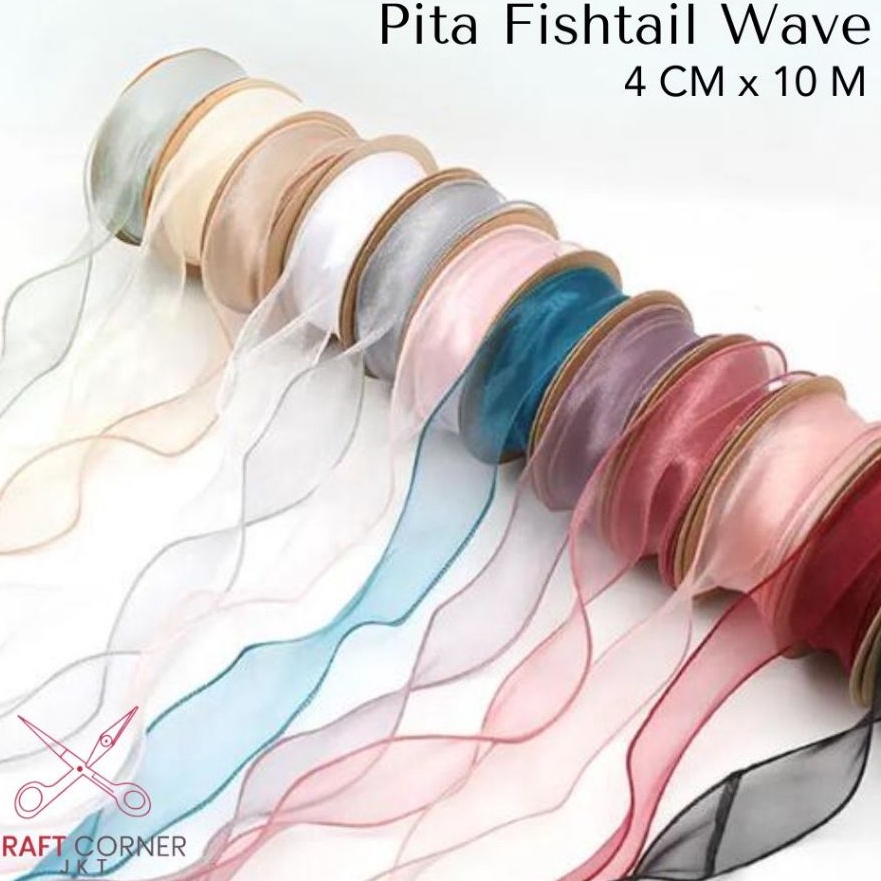 

HJ6 ROLL Pita Fishtail Wave Mesh 4cm x 1m