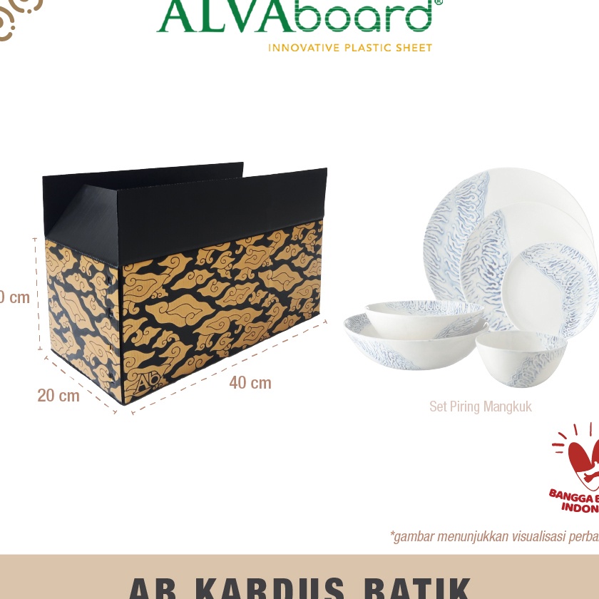 

KI3 Kardus Packaging ALVAboard Box Batik Motif Megamendung Ukuran 4x2x2 cm P x L x T