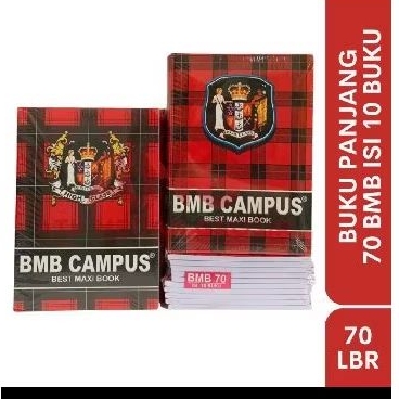 

Buku tulis panjang BMB 70 lembar per pak 10 buku