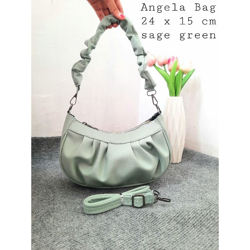 Angela Bag Tas Selempang Wanita Free 2 Tali Tas Kerut Wanita