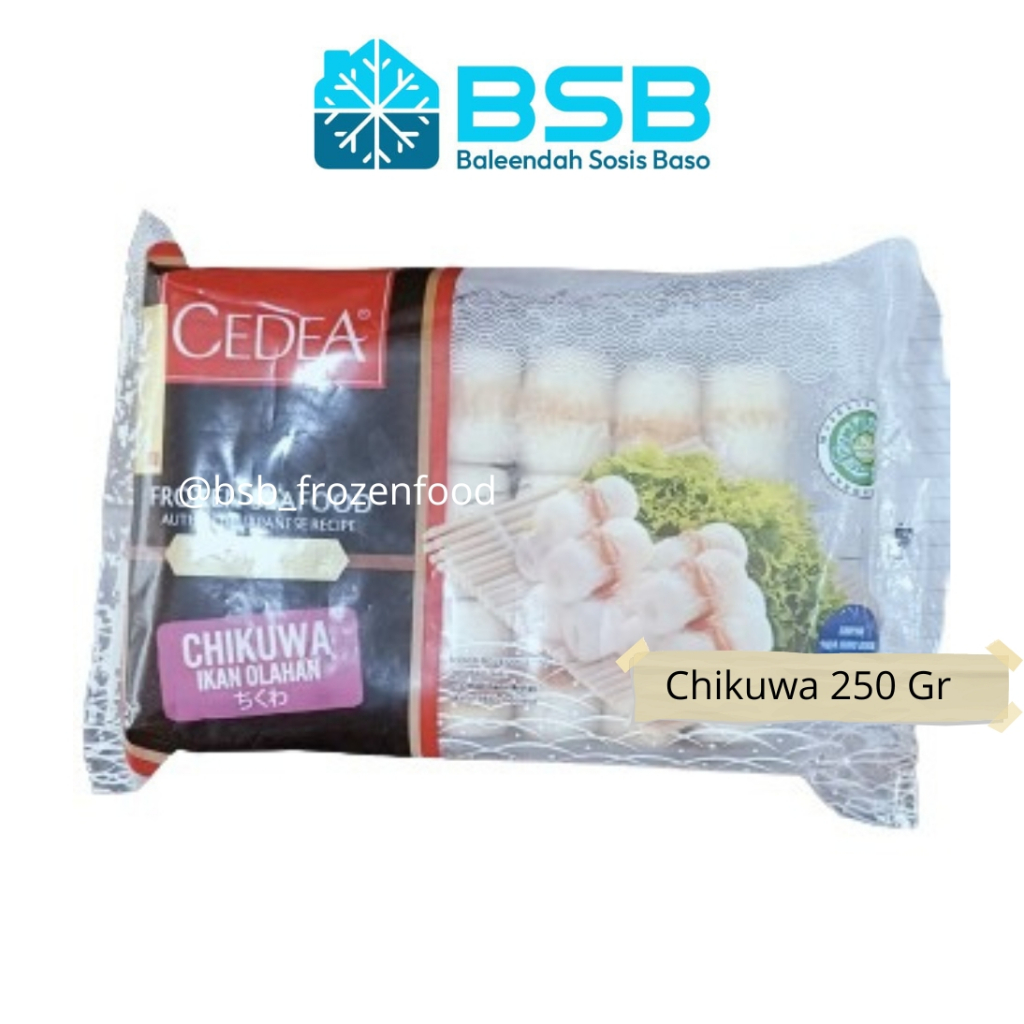 

Cedea Chikuwa Authentic Recipe Ikan Olahan / Chikua Long / Frozen Food Berbagai Ukuran