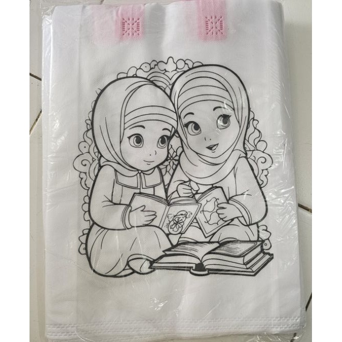 

Premium LUSINAN 12 PCS GOODIE BAG MEWARNAI 3x4x8 TAS LUKISTAS SPUNBOND LUKIS