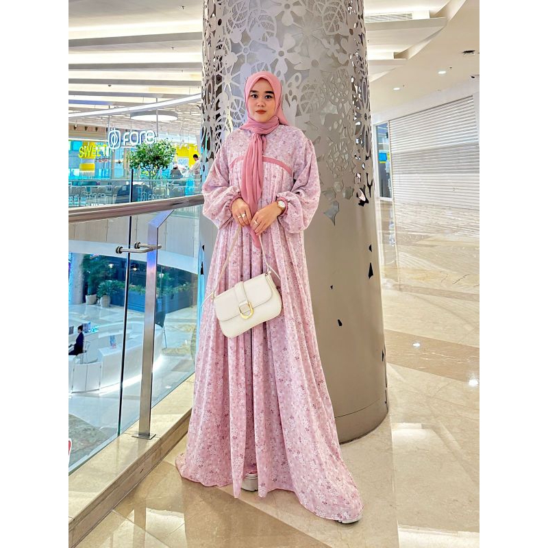 Gamis Set Jilbab Tirani Series Ceruty Babydoll