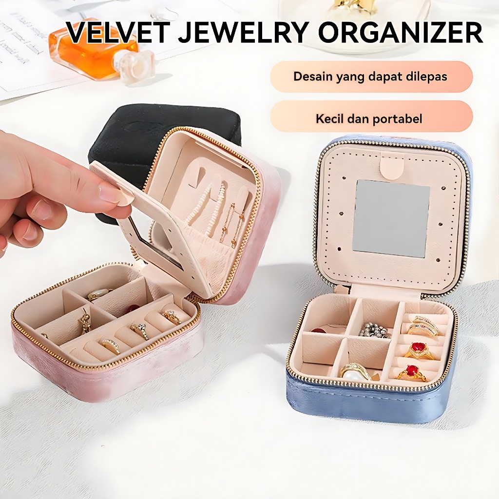 Perhiasan Jewelry Box/Box Jewelry Mini Kalung Cincin/Box Penyimpan Cincin Jewelry/Tempat Cincin Jewe