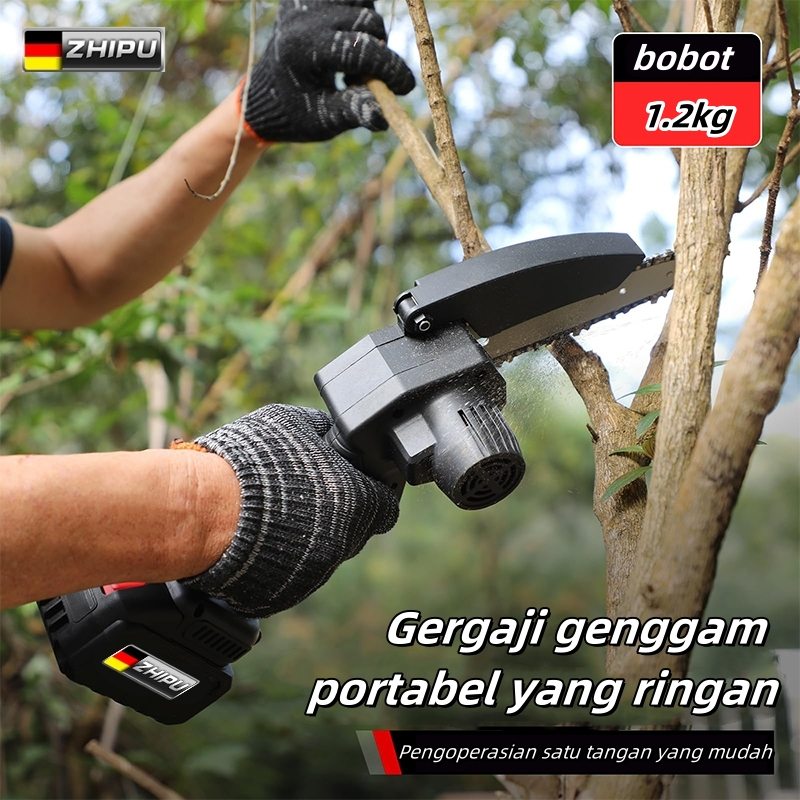 Chainsaw mini 4 Inch  Mesin Chainsaw  36V Gergaji Baterai Gergaji Rantai Elektrik Mini 2 baterai Ger